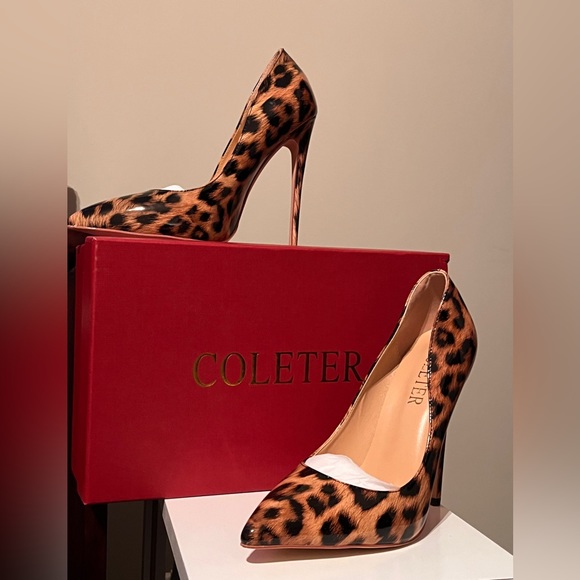 NWT COLETER Leopard heels - Picture 3 of 11